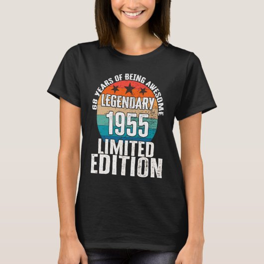 ヴィンテージ1955伝説68歳1日 Tシャツ (正面)