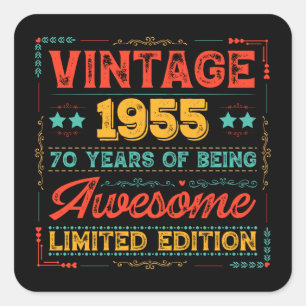 ヴィンテージ1955年1955年70誕生日70年 スクエアシール