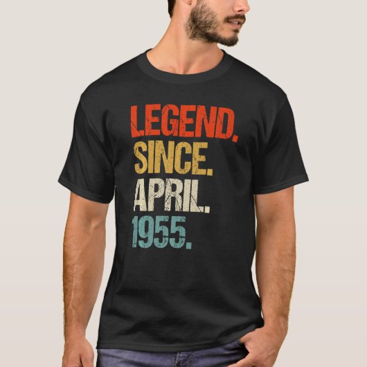 ヴィンテージ1955年68歳の誕生日レトロ68歳 Tシャツ (正面)