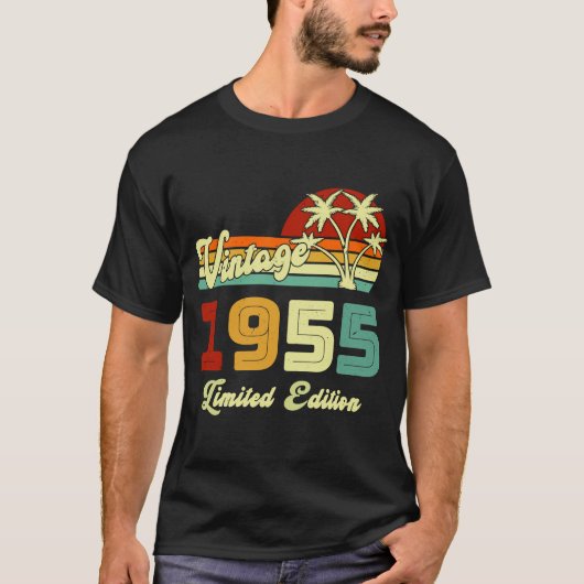 ヴィンテージ1955年68歳68誕生日 Tシャツ (正面)
