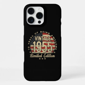ヴィンテージ1955限定版70歳のギフトUSA iPhone 16 PRO MAXケース