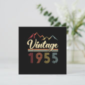 ヴィンテージ1955 66誕生日レトロ66歳 招待状 (スタンド正面)