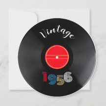 ヴィンテージ1956レコード 70歳の誕生日 リトロストライプ
