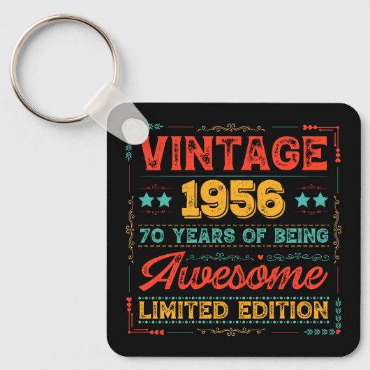 ヴィンテージ1956年製 70歳の誕生日 70周年 キーホルダー (正面)