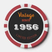 ヴィンテージ1956 - 70歳の誕生日限定版ギフト ポーカーチップ (正面)