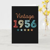 ヴィンテージ1956 70誕生日レトロギフト70歳 カード (黄色い花)