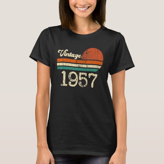 ヴィンテージ1957メイド1957 66誕生日服66 Tシャツ (正面)