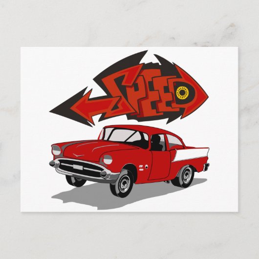 ヴィンテージ1957山形、Grafitti文字速度 ポストカード (正面)