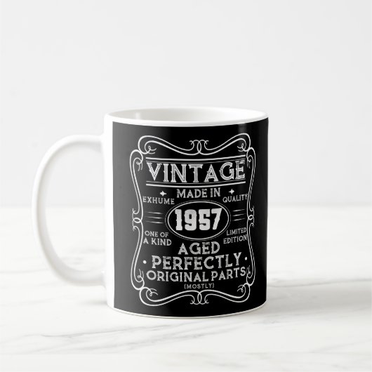 ヴィンテージ1957年レトロクラシック コーヒーマグカップ (左)
