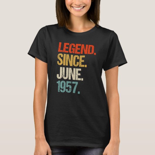 ヴィンテージ1957年66歳の誕生日レトロ66歳 Tシャツ (正面)