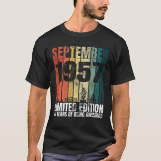 ヴィンテージ1957年9月Bdayグラフィック64年64日 Tシャツ