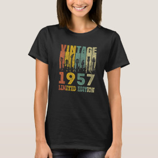 ヴィンテージ1957誕生日ギター66誕生日 Tシャツ