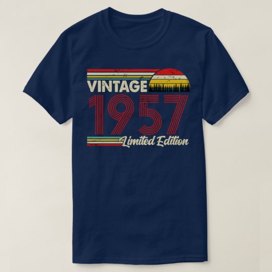 ヴィンテージ1957誕生日Shirt Limited Edition 1957 B Tシャツ (デザイン正面)
