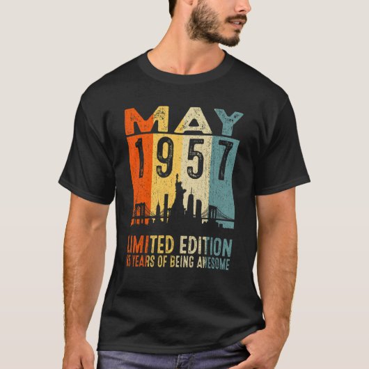 ヴィンテージ1957 65歳1957年5月に作られた65th Birt Tシャツ (正面)