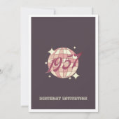 ヴィンテージ1957 67th誕生日レトロ招待状 招待状 (裏面)