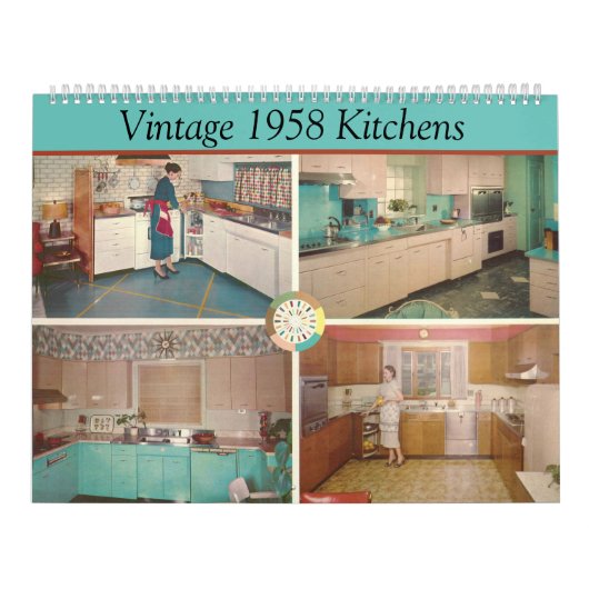 ヴィンテージ1958キッチンズクラシック- 1950年代の装飾 カレンダー (カバー)