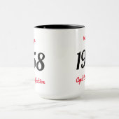 ヴィンテージ1958年から完全無欠60歳の誕生日パーティー マグカップ (中央)