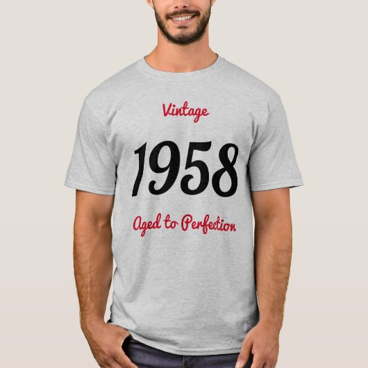 ヴィンテージ1958年から完全無欠60歳の誕生日パーティー Tシャツ (正面)