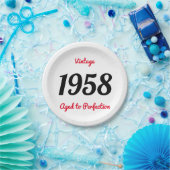 ヴィンテージ1958 完熟 60歳の誕生日パーティー ペーパープレート (パーティー)