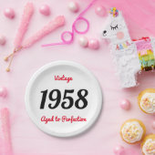 ヴィンテージ1958 完熟 60歳の誕生日パーティー ペーパープレート (パーティー)