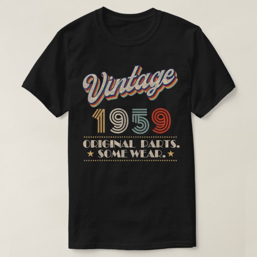 ヴィンテージ1959オリジナル部品年誕生誕生日 Tシャツ (デザイン正面)
