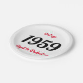 ヴィンテージ1959年から完全無欠60歳の誕生日パーティー ペーパープレート (アングル)