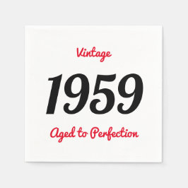 ヴィンテージ1959年熟成完了60歳の誕生日パーティー スタンダードカクテルナプキン