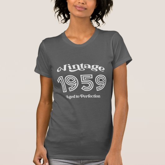 ヴィンテージ1959年 誕生日 おめでとう 味わい深く熟成された Tシャツ (正面)