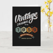 ヴィンテージ1959日熟年から完全無欠62誕生日 カード (黄色い花)