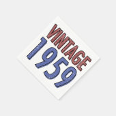 ヴィンテージ1959 60誕生日 スタンダードカクテルナプキン (角)