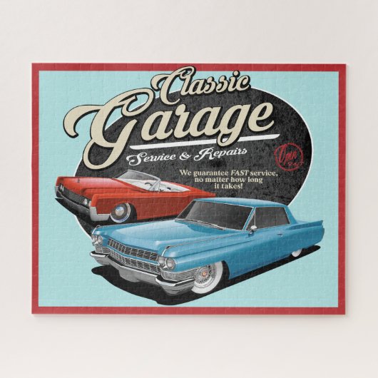 ヴィンテージ1960のクラシック車ジグソーパズル ジグソーパズル (横)