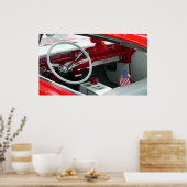 ヴィンテージ1960の車のインテリア ポスター (キッチン)