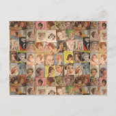 ヴィンテージ1960ヘアスタイルズコラージュ母の日 ポストカード (正面)
