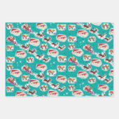 ヴィンテージ1960年代サンタクリスマスラッピング紙 ラッピングペーパーシート (正面)