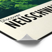ヴィンテージ1960年代ノイシュワンシュタイン城旅行 ポスター (角)