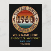 ヴィンテージ1960年以来すべてのオリジナル部品はがき ポストカード (正面)