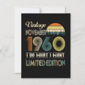 ヴィンテージ1960年11月限定版 マグネット招待状 (正面)