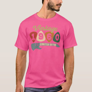 ヴィンテージ1960誕生日レトロギターバースデーパーティー Tシャツ