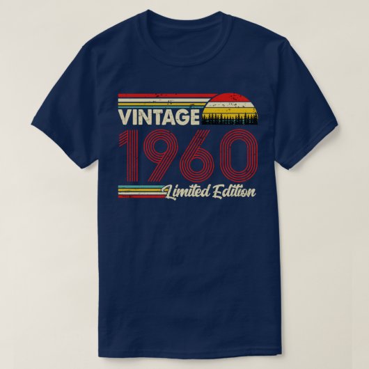 ヴィンテージ1960誕生日Shirt Limited Edition 1960 B Tシャツ (デザイン正面)