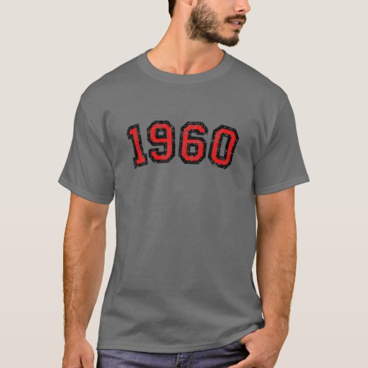 ヴィンテージ1960 （赤） 61st誕生日ギフト tシャツ (正面)