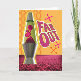 ヴィンテージ1960sヒッパイランプレトロ誕生日 カード