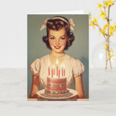 ヴィンテージ1960s誕生日カード カード (黄色い花)