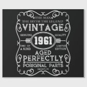 ヴィンテージ1961年男性神話伝説60th誕生日 ラッピングペーパー (フラット)