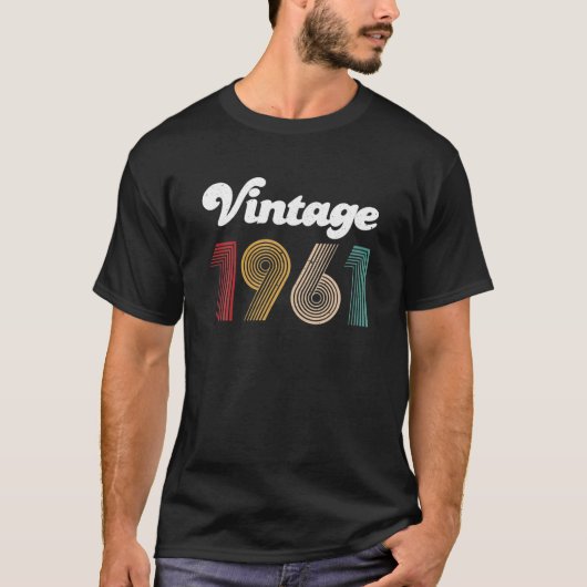 ヴィンテージ1961年60誕生日60歳 Tシャツ (正面)