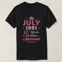 ヴィンテージ1961年7月60th誕生日ギフト素晴らし tシャツ