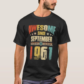 ヴィンテージ1961年9月以素晴らし降60番目誕生日 Tシャツ