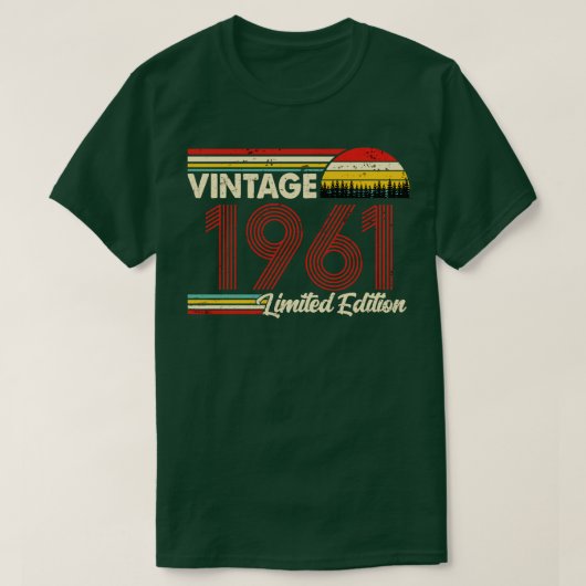 ヴィンテージ1961誕生日Shirt Limited Edition 1961 B Tシャツ (デザイン正面)