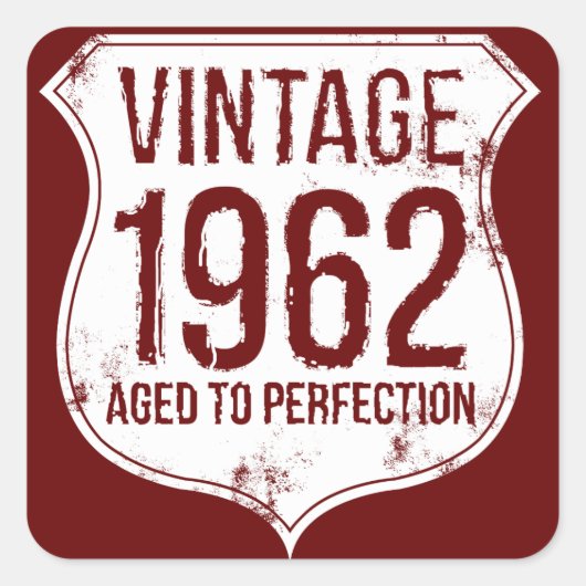 ヴィンテージ1962年完全熟成 スクエアシール (正面)