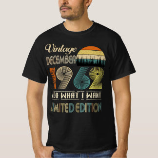 ヴィンテージ1962年12月Tシャツレトロスタイル誕生日 Tシャツ