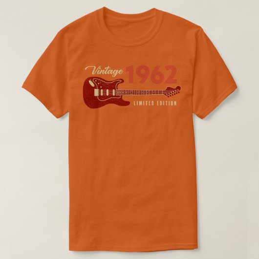 ヴィンテージ1962限定版誕生日 Tシャツ (デザイン正面)
